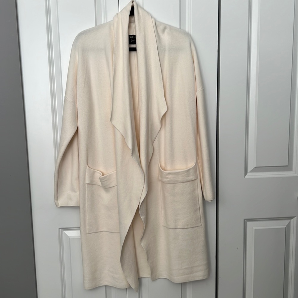 Sweater Jacket. Cream coke. Size Large.